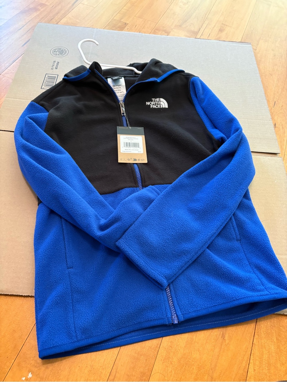 The North Face Kids Blue and Black Full-Zip Fleece Jacket